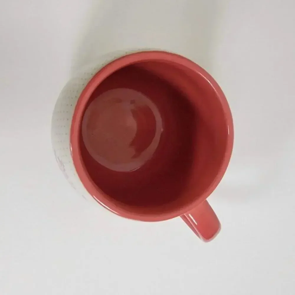 Nicole Miller Home Hedgehog Coffee Mug Large 14oz Ceramic Red Handle
